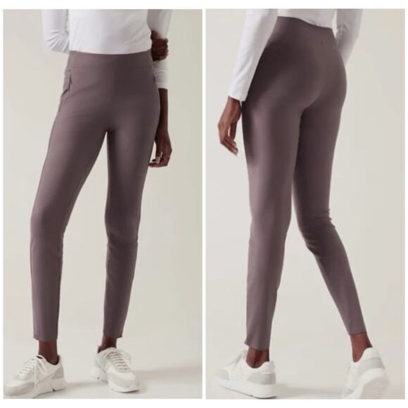Athleta Stellar Ankle Travel Pants Gray Dusk Violet 4 - Picture 1 of 12